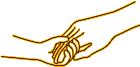 two hands clasped